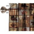 thumbnail image 4 of Retro Rustic Style Curtain Set, Moose Deer Bear Leaf Tree Country Style Farmhouse Window Valances and Tier Set for Kitchen Living Room Café Décor, 4 of 4