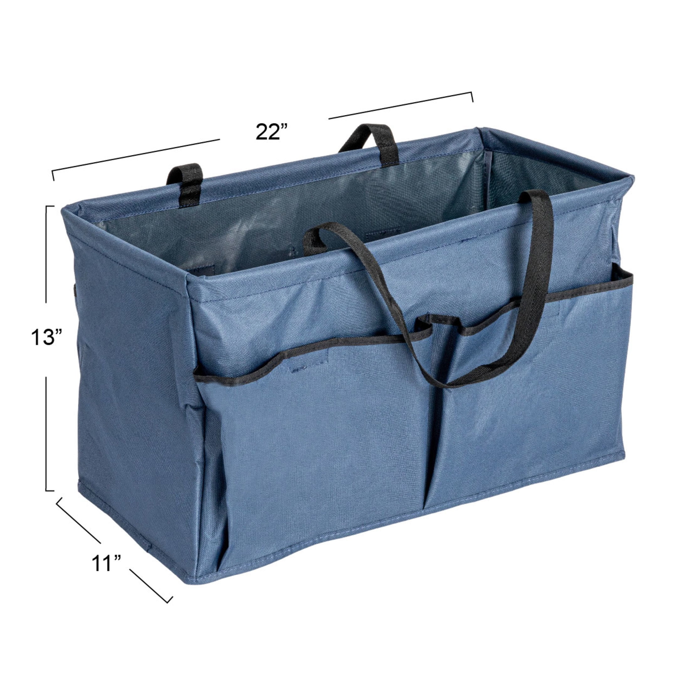Household Essentials Blue Krush Container All-Purpose Utility Tote with Pockets