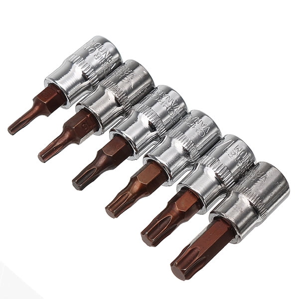 Drillpro 1/4 Inch Drive Sockets Set S2 Alloy Metric Screwdriver Bit
