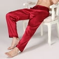 thumbnail image 5 of Mens Classic Silk Satin Pajamas Pyjamas Lounge Pants Sleep Bottoms Sleepwear Boxer, 5 of 6