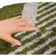 thumbnail image 3 of Alfombra de baño ovalada de microfibra suave y esponjosa, antideslizante, fuerte absorción de agua, alfombrilla de baño (rayas azules y blancas, 18 x 26 pulgadas) Fokelyi CZJJ-XM41-5, 3 of 6