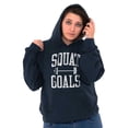 thumbnail image 3 of Squat Goals Workout Motivation Unisex Plus Fleece Graphic Hoodie Brisco Brands 3X, 3 of 4