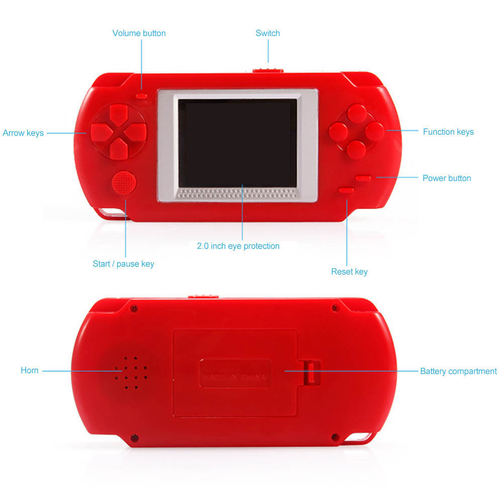 Console de jeu portable pour enfant, Construit en 268 jeux vidéo rétro