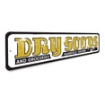 thumbnail image 3 of Dry Goods & Groceries Sign, City State Store Sign, Custom Shop Location Sign, Home Aluminum Decor - 4x18 inches, 3 of 4