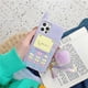 thumbnail image 2 of Compatible with iPhone 14 pro Case Soft Silicone Cute 3D Cartoon Design for Women Girls with Hair Ball Tassel Decoration Shockproof Anti-Scratch Prote, 2 of 4