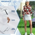 thumbnail image 6 of Yuyamidu Poinsettia Tennis Tops for Women Long Sleeve Golf Shirts Breathable Athletic Shirt Slim Fit Christmas Activewear Size XS, 6 of 8