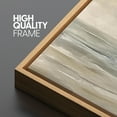 thumbnail image 5 of Large Framed Canvas Print Tranquil Ocean Waves with Soft Blue and Beige Tones Wall Art Decorative Ready to Hang Painting for Living room Bedroom - 60"x20" Natural Frame, 5 of 7