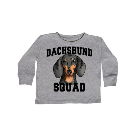 

Inktastic Dog Dachshund Squad Gift Toddler Boy or Toddler Girl Long Sleeve T-Shirt