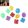 10pcs/Set Games Multi Sides Dice D10 Gaming Dices Game Playing 5 Color new Worldwide sale