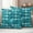 Teal Blue, variant on Green Outdoor Waterproof Pillow Covers, Modern Geometric Fish Scale Abstract Moroccan Decorative Square Throw Pillowcase Sofa Cushion Sham for Patio/Couch/Chair, 26"x26" 2 Pack