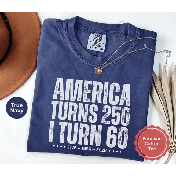 Vintage 60th Birthday Shirt 1966, America Turns 250 Tee, 60th Birthday Gift Idea, Patriotic Birthday Shirt 2026, 1966 Birthday T-Shirt