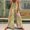 Yellow, variant on Kiplyki Womens Plus Size Capris Women's Pants Overalls Rompers Printed Buttons Suspender Jumpsuit