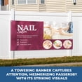 thumbnail image 4 of Nail Salon Banner Large (4Feetx2Feet) By Dreamcontroller | Wall Outdoor Banner Signs With Pre-Punch Holes For Easy Rope Hanging For Business Office Events | Made In Usa | Fast Delivery | Hd Print, 4 of 5