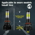 thumbnail image 4 of For Chevy Monte Carlo 2000-2005 Front LED Headlights Fog Light Bulbs Kit 6000K, 4 of 13
