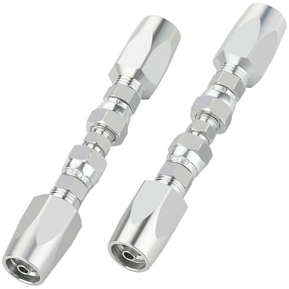 2pcs Hydraulic Hose Repair Kit, Reusable, 2-Wire Reusable Hydraulic Repair Fitting 1/4Inch