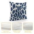 thumbnail image 4 of Navy Blue Cheetah Cushion Cover Tan Pillow Covers Leopard Print Pillowcase Animal Blue Home Decorative Pillows for Sofa Couch Housewarming Gift White Flax, 4 of 5