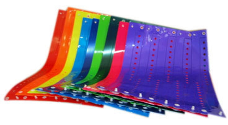 L-Shape Vinyl Wristband Security bands Mixed Colors Plastic 30 Wristbands 