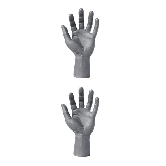 Soidarity Mano de maniquí masculino para hombre, muestra de mano, joyería, , organizador, soporte Gris Izquierda 2Conjunto