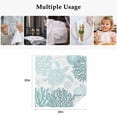 thumbnail image 4 of Teal Green Coastal Turtle Cloth Napkins, Ocean Coral Nautical Washable and Reusable Dinner Napkins Set of 6, Table Napkin for Kitchen Party Birthday Wedding Hotel Housewarming 20"x20", 4 of 8