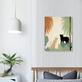 thumbnail image 3 of COMIO  cat wall decoration, modern colorful Bohemian black cat wall art, cute cat posters, palm leaf hanging wall art painting, home living room and bedroom decoration, 3 of 4