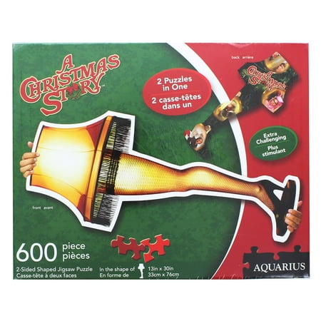 Aquarius A Christmas Story 2 Sided Diecut Leg Lamp / Collage 600 Pc Puzzle