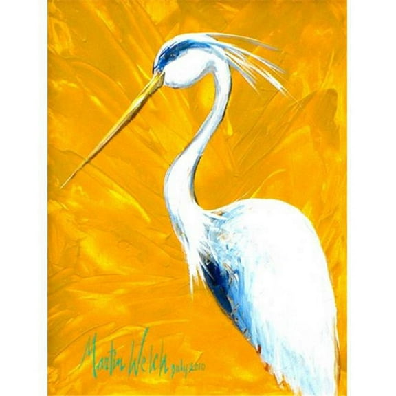 Col Mustard The Egret Flag Garden Size