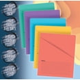 Lined Vertical Slash Pocket , 25 Pack, 5 Assorted Colors, Letter Size ...
