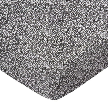 SheetWorld Fitted 100% Cotton Percale Play Yard Sheet Fits BabyBjorn Travel Crib Light 24 x 42, Confetti Dots Black