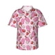 thumbnail image 1 of Fotbe Strawberry Popsicle Camisa Hawaiana para Hombre Unisex – Camisa Casual de Verano con Botones de Manga Corta de Algodón y Lino,X-Large, 1 of 7