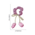 thumbnail image 3 of Diadema y coleteros de tulipanes, estilo coreano, accesorios frescos y dulces para niñas, diadema de tela., 3 of 6