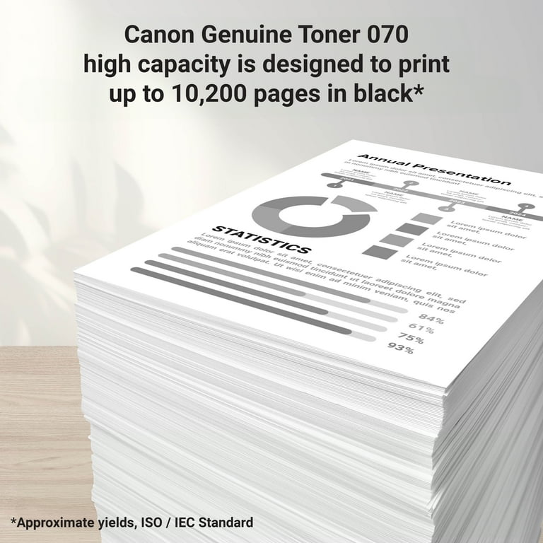 Canon - LEMONeD  Canon 070 Black, High Capacity Black Toner Cartridge