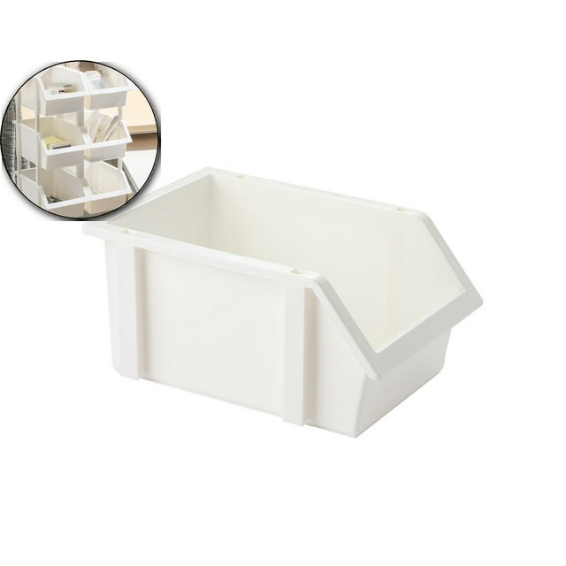 Dvruxg Plastic Storage Bins, Space-Saving Stackable Bins, Storage Organizer Boxes, Wall Mount Storage Parts Rack, Stackable Tool Bins for Store Screws, Small Parts, Office Supplies
