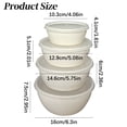 thumbnail image 3 of 4 Pcs Plastic Prep Bowls with Lids,Reusable BPA-Free Nesting Plastic Small Mixing Bowl Set for Mixing,Baking,Prepping,Cooking and Serving Food,Microwave and Dishwasher Safe (Z1-White), 3 of 6
