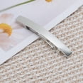 thumbnail image 5 of Unique Bargains 1 Pc Hair Barrettes Grace Polished Square Barrette Clip Silver Tone, 5 of 5