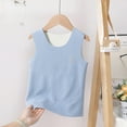thumbnail image 2 of Ruyang Girls Thermal Vest Kids Plain Sleeveless Velvet Vest Cute Warm Waistcoat Solid Winter Tank Top Soft Undershirt, 2 of 9