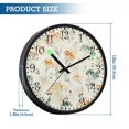 thumbnail image 3 of Voice Activated Clock with Glow Light 12 Inch Large Silent Wall Clock Battery Operated for Home Decor Green and Orange Small Flowers, 3 of 8