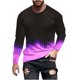 thumbnail image 2 of Blusas y camisas de manga larga con cuello redondo para hombre, blusa informal de manga larga con cuello redondo y estampado., 2 of 3