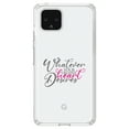 thumbnail image 1 of DistinctInk Clear Shockproof Hybrid Case for Google Pixel 4 XL (6.3" Screen) - TPU Bumper Acrylic Back Tempered Glass Screen Protector - Whatever Your Creative Heart Desires, 1 of 1