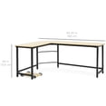 thumbnail image 6 of Best Choice Products Modern L-Shaped Corner Desk w/ CPU Stand - Light Brown, 6 of 6
