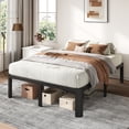 thumbnail image 2 of Amolife 14" Queen Metal Bed Frame, Heavy Duty Platform Bed Frame with 3500 lbs Capacity, Underbed Storage, No Box Spring Needed, Black, 2 of 12