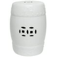thumbnail image 2 of 18" White Porcelain Garden Stool, 2 of 7