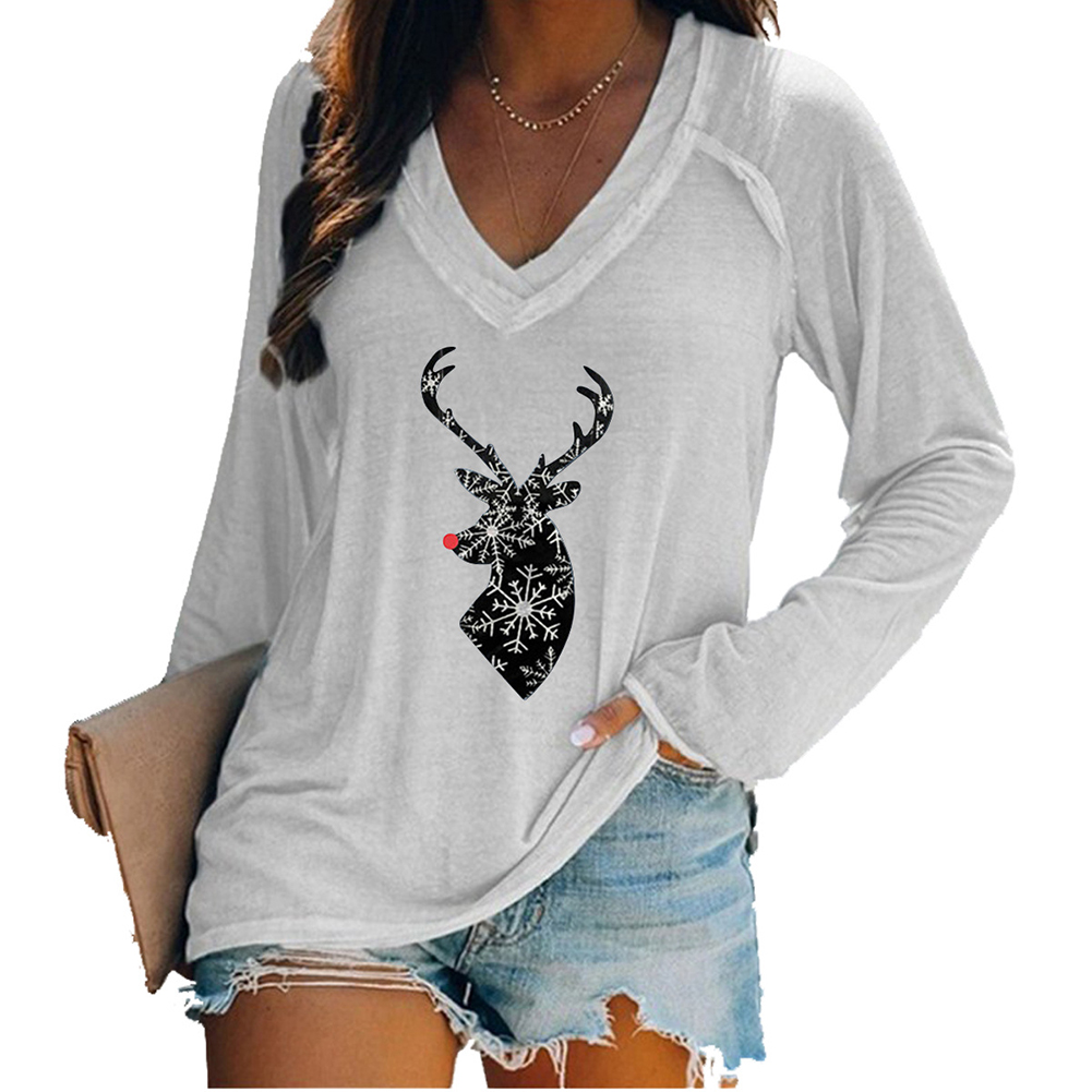 Mojoyce Plus Size Women V Neck Long 