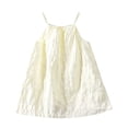 thumbnail image 6 of Zpanxa Girls Dresses, Kid's Comfort Cami Dress Solid Sleeveless Casual Dresses Yellow 0 Years, 6 of 9
