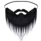 thumbnail image 2 of 6 Piezas Disfraz Divertido Barba Disfraz de Barba Falsa Negra Disfraz Divertido de Bigote de Halloween para Fiesta de Disfraces de Bigote Divertido Suministros para Fiestas Accesorios de Halloween, 2 of 5