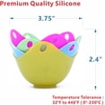 thumbnail image 2 of Egg Poacher – Silicone Poaching Cups with Ring Standers, For Microwave or Stovetop Cooking, Kraft Box Packing, BPA Free, Pack of 4, 2 of 4