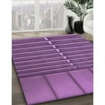 thumbnail image 3 of Ahgly Company Machine Washable Indoor Square Transitional Purple Area Rugs, 7' Square, 3 of 7