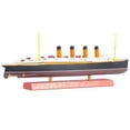 thumbnail image 3 of APPLAYERR RMS Lusitania Cruise Ship Model for Collectors, Detailed Craftsmanship, 19cm Length, Display Stand Included, 3 of 3