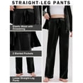 thumbnail image 4 of ROYAL MATRIX Women's Velour Sweatsuits - 2 Pieces Velvet Tracksuits Long Sleeve Full Zip Outfits Hoodie & Sweatpants Sets (Black, XXL), 4 of 7