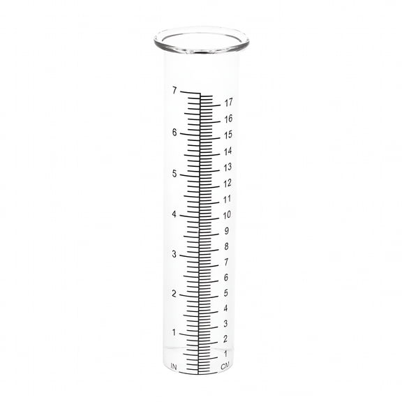 HIBIBUD Rain Gauge Tube Replacement 7 Inch Glass Rain Gauge Tube for Outdoor Yard Garden Lawn