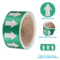 thumbnail image 3 of Uxcell Flow Arrow Tape, Polyethylene Pipe Marking Sticker, 2 inch x 33 ft, Green/White, 3 of 5